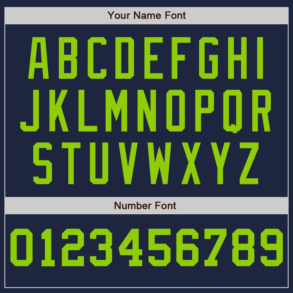 Custom Navy White-Neon Green Pinstripe Authentic Split Fashion Baseball Jersey