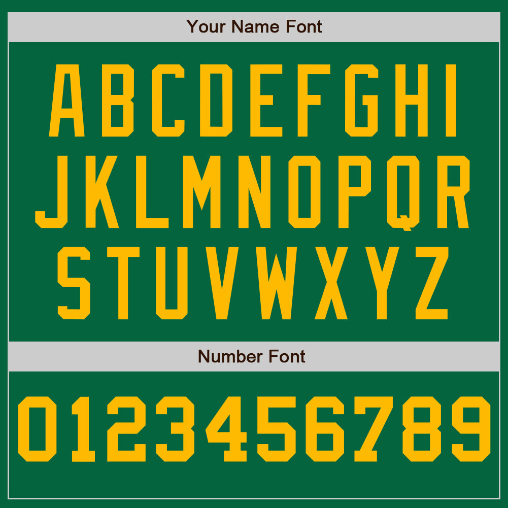 Custom Kelly Green White-Gold Pinstripe Authentic Split Fashion Baseball Jersey