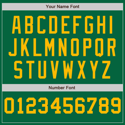 Custom Kelly Green White-Gold Pinstripe Authentic Split Fashion Baseball Jersey