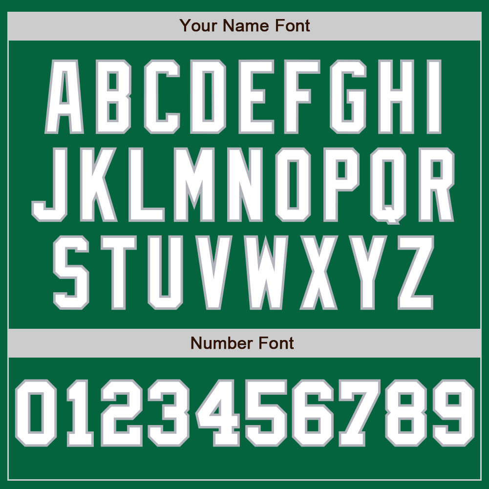 Custom Kelly Green White-Gray Pinstripe Authentic Split Fashion Baseball Jersey