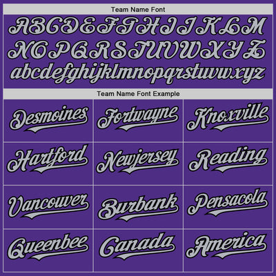 Custom Purple Gray-Black Pinstripe Authentic Split Fashion Baseball Jersey
