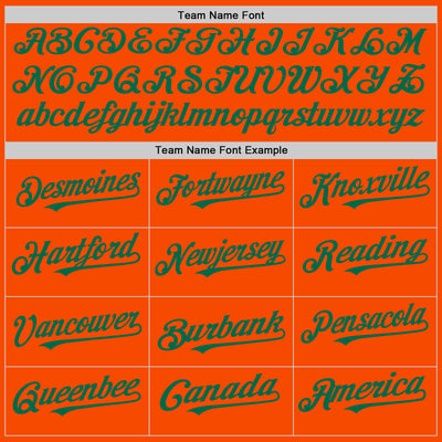 Custom Orange White-Kelly Green Pinstripe Authentic Split Fashion Baseball Jersey