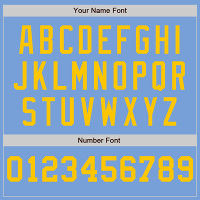 Custom Light Blue White-Yellow Pinstripe Authentic Split Fashion Baseball Jersey