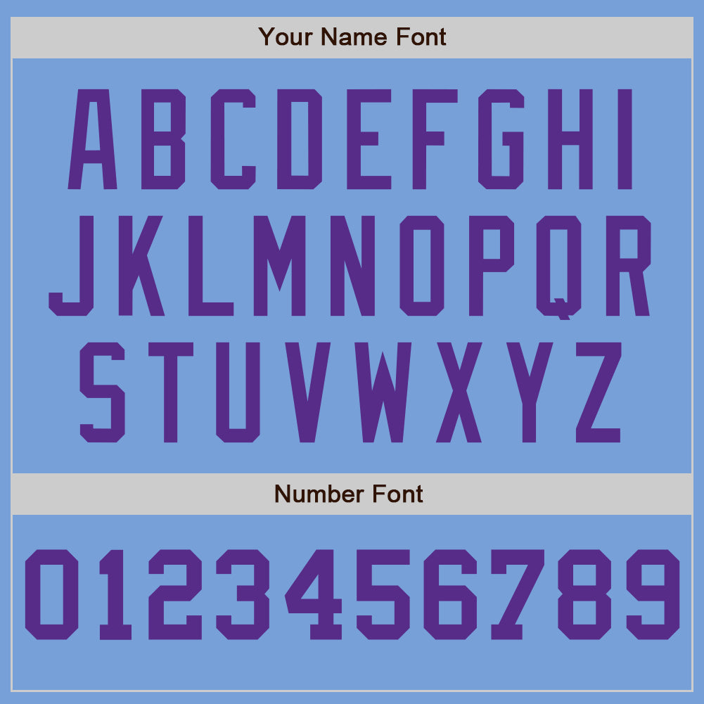 Custom Light Blue White-Purple Pinstripe Authentic Split Fashion Baseball Jersey