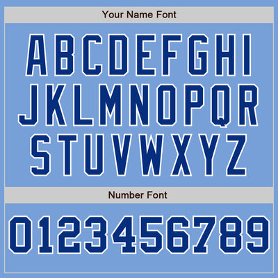 Custom Light Blue White-Royal Pinstripe Authentic Split Fashion Baseball Jersey