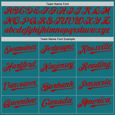 Custom Teal White-Red Pinstripe Authentic Split Fashion Baseball Jersey