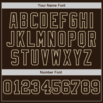 Custom Brown Cream-Brown Pinstripe Authentic Split Fashion Baseball Jersey