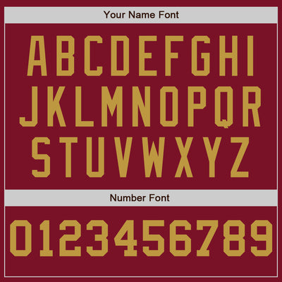 Custom Crimson White-Old Gold Pinstripe Authentic Split Fashion Baseball Jersey