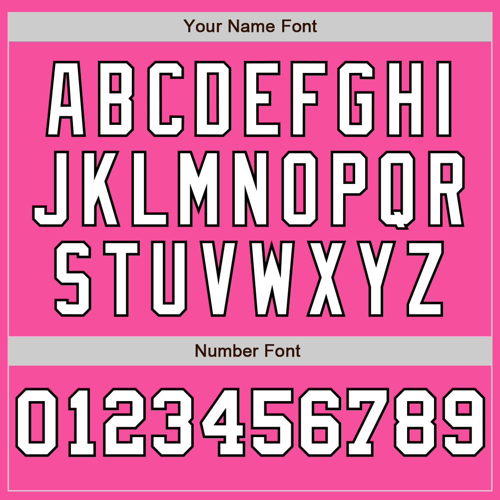 Custom Pink White-Black Pinstripe Authentic Split Fashion Baseball Jersey