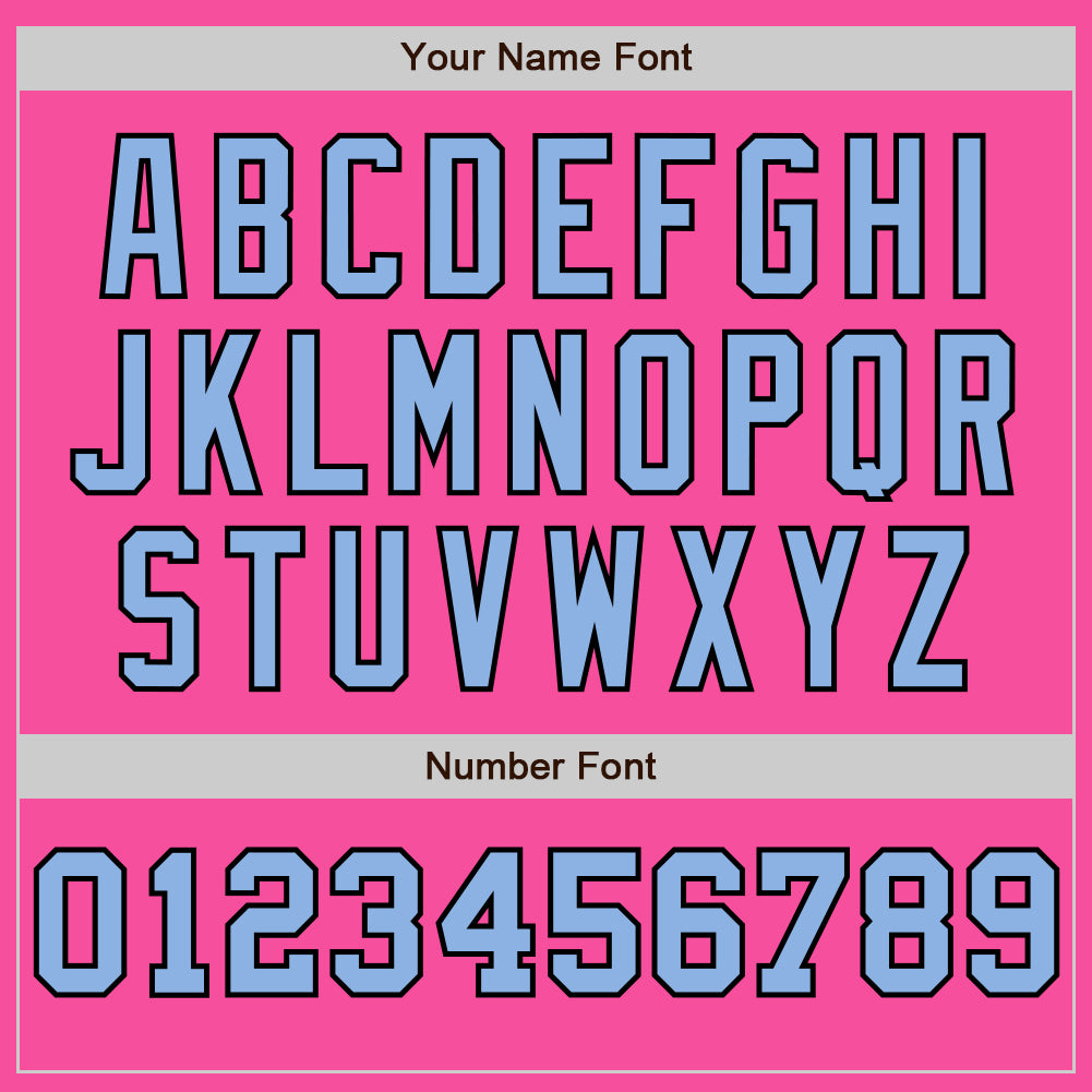 Custom Pink Light Blue-Black Pinstripe Authentic Split Fashion Baseball Jersey