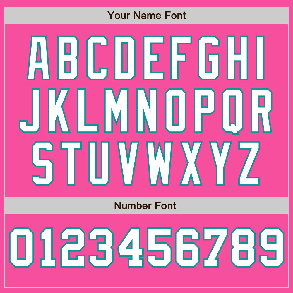 Custom Pink White-Teal Pinstripe Authentic Split Fashion Baseball Jersey