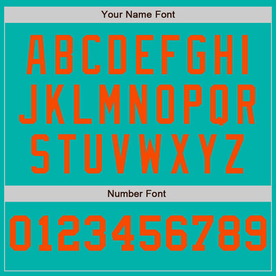 Custom Aqua White-Orange Pinstripe Authentic Split Fashion Baseball Jersey