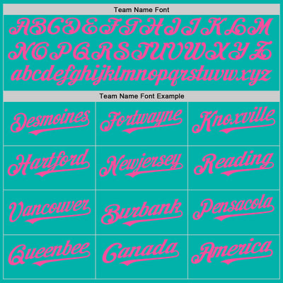 Custom Aqua White-Pink Pinstripe Authentic Split Fashion Baseball Jersey