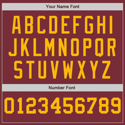 Custom Burgundy White-Gold Pinstripe Authentic Split Fashion Baseball Jersey