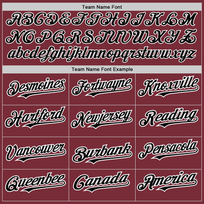 Custom Burgundy White-Black Pinstripe Authentic Split Fashion Baseball Jersey