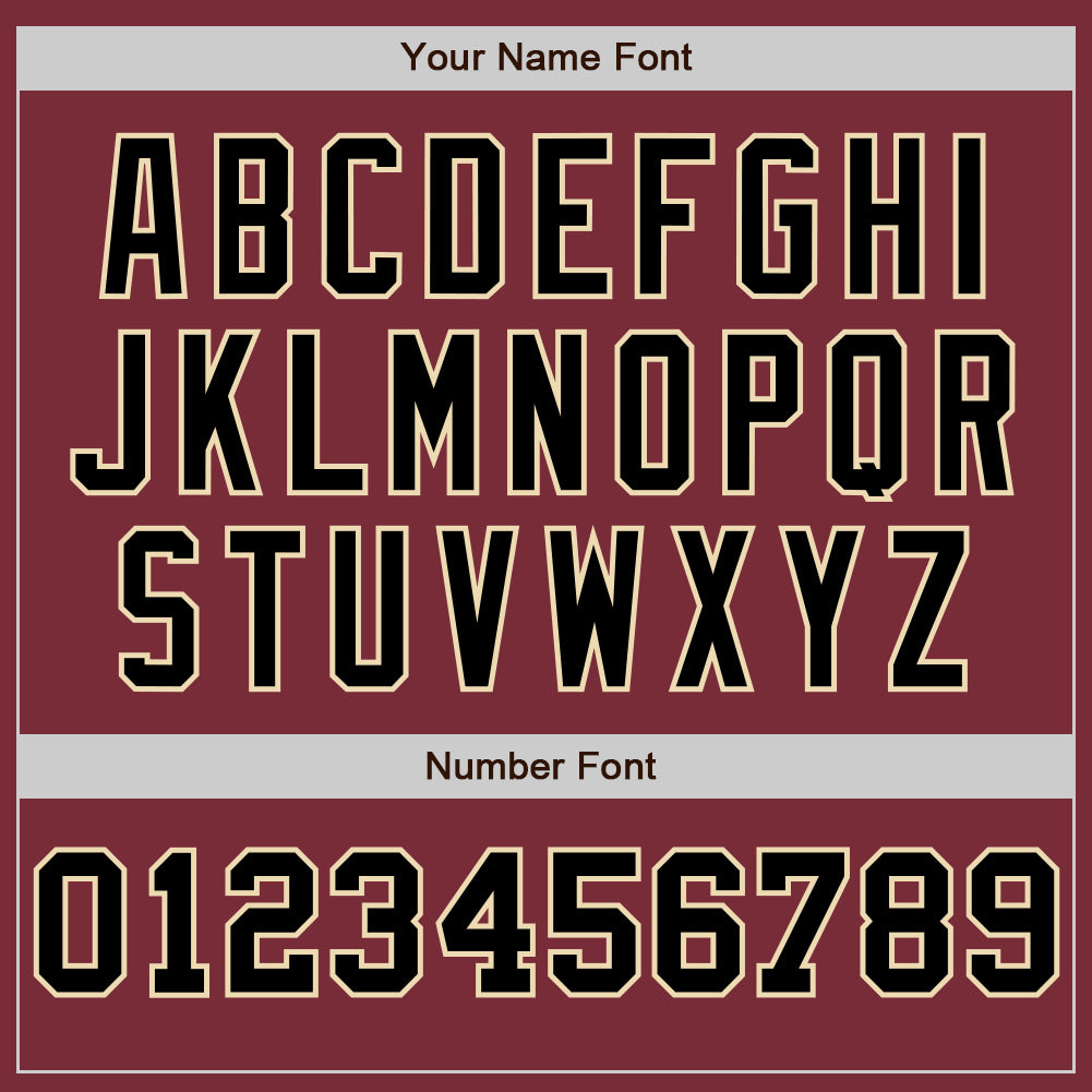 Custom Burgundy Cream-Black Pinstripe Authentic Split Fashion Baseball Jersey