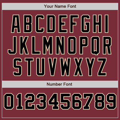 Custom Burgundy Cream-Black Pinstripe Authentic Split Fashion Baseball Jersey