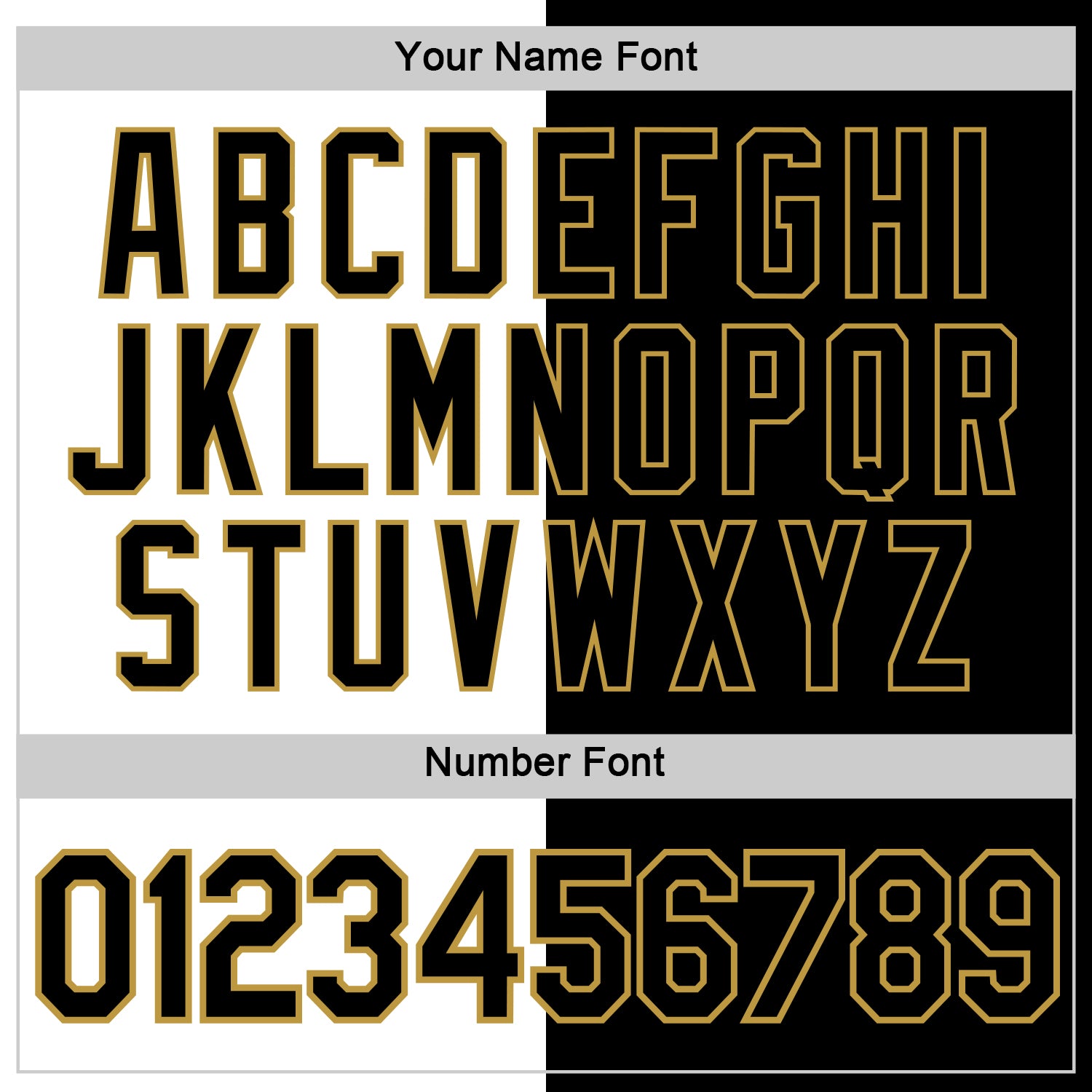 Custom Black White-Old Gold Split Fashion Performance T-Shirt