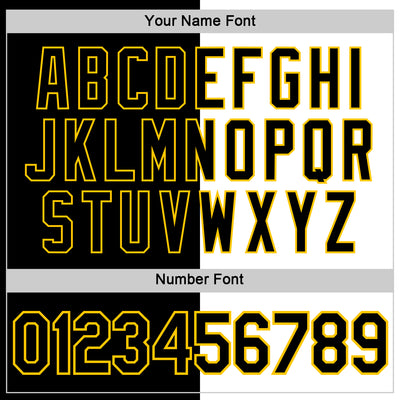 Custom Black White-Yellow Split Fashion Performance T-Shirt