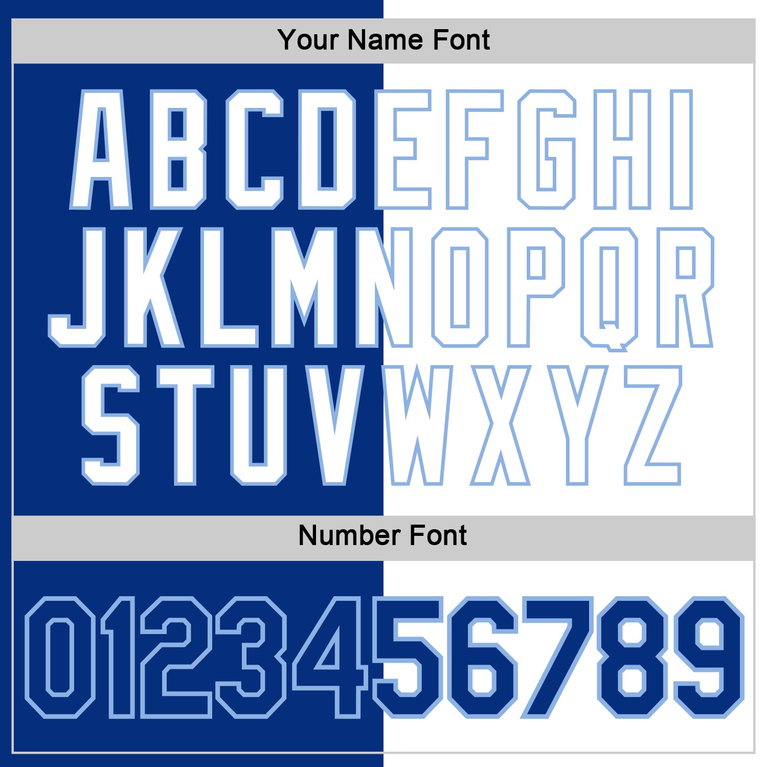 Custom Royal White-Light Blue Split Fashion Performance T-Shirt