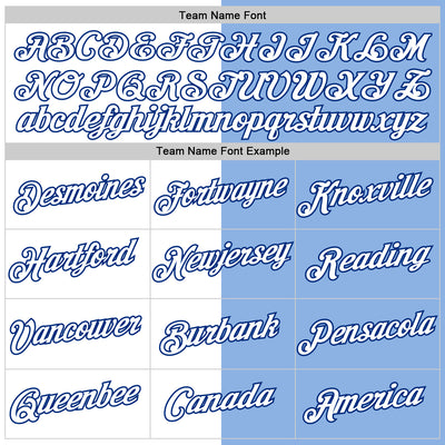 Custom Light Blue White-Royal Split Fashion Performance T-Shirt