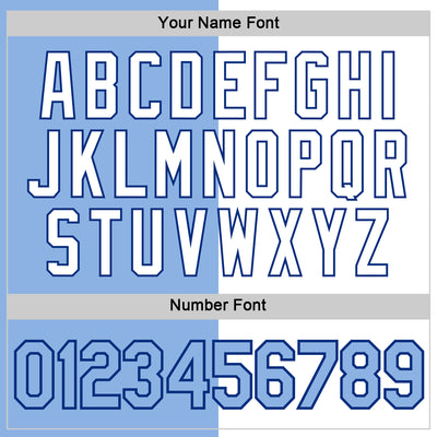 Custom Light Blue White-Royal Split Fashion Performance T-Shirt