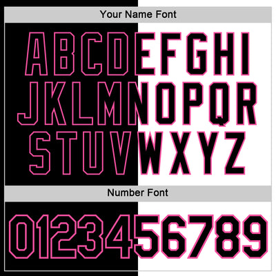 Custom Black White-Pink Split Fashion Performance T-Shirt