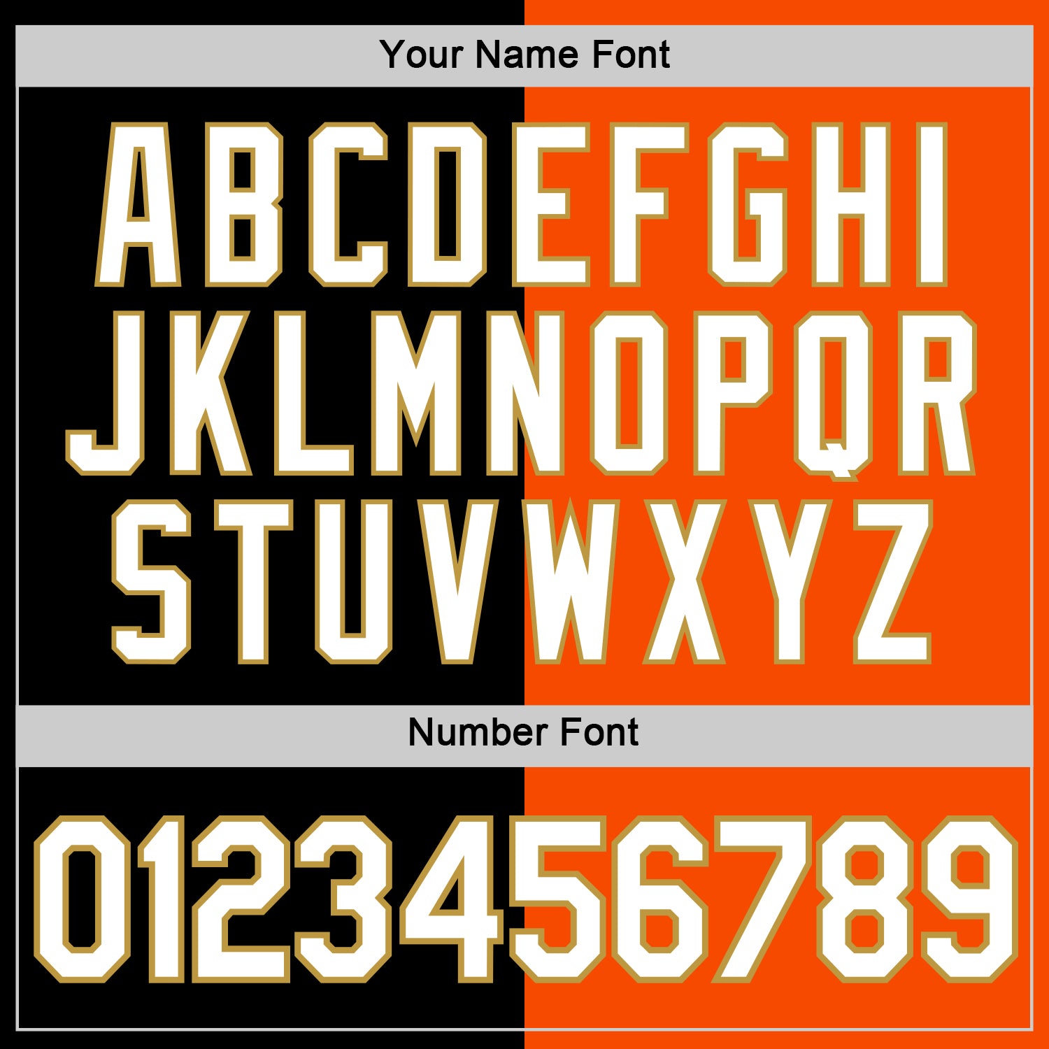 Custom Black Orange-Old Gold Split Fashion Performance T-Shirt