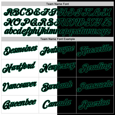 Custom Black White-Kelly Green Split Fashion Performance T-Shirt