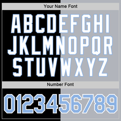 Custom Black Light Blue-Gray Split Fashion Performance T-Shirt