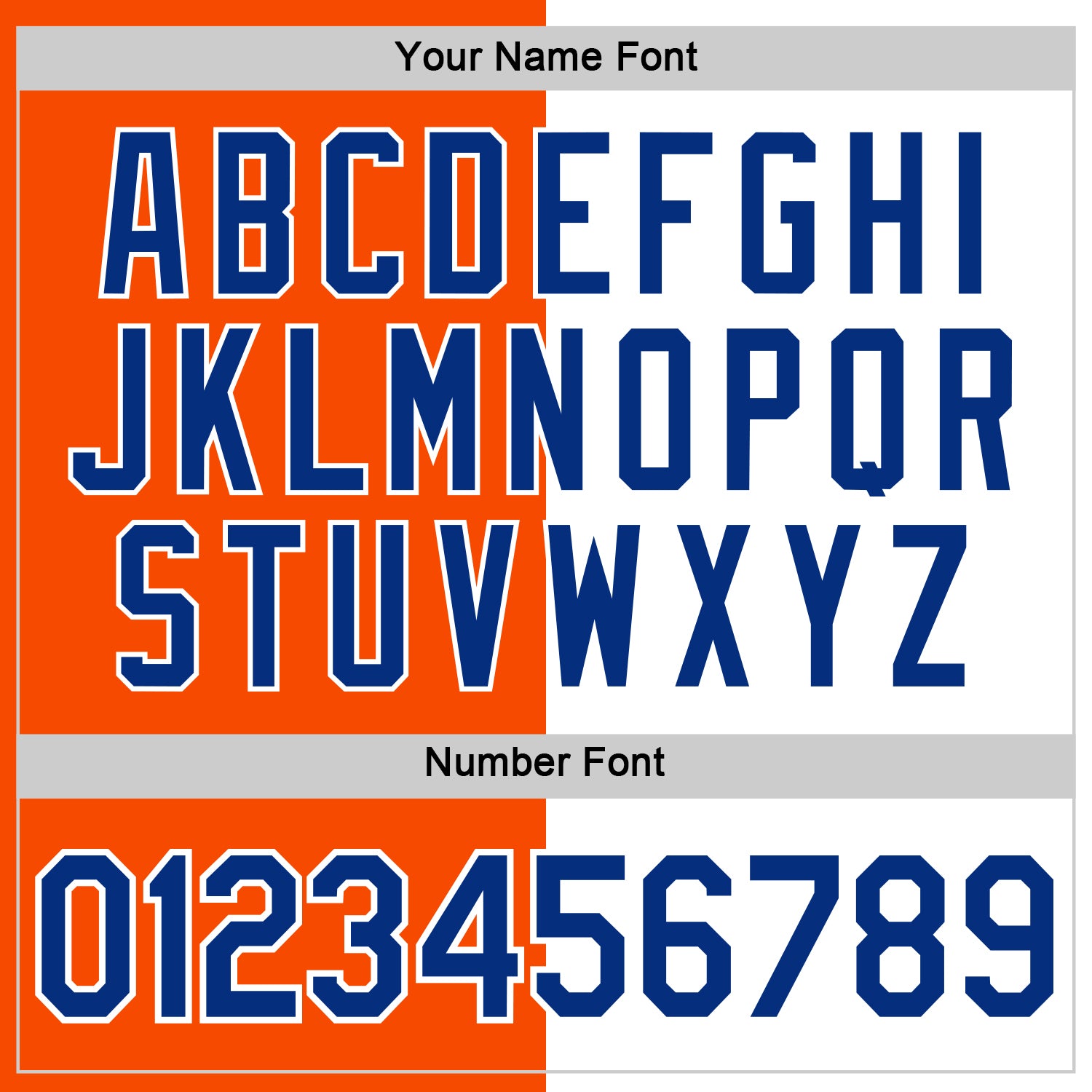 Custom Orange Royal-White Split Fashion Performance T-Shirt