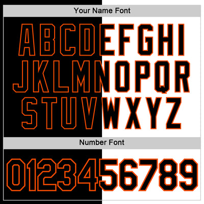 Custom Black White-Orange Split Fashion Performance T-Shirt