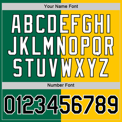 Custom Kelly Green Black-Yellow Split Fashion Performance T-Shirt