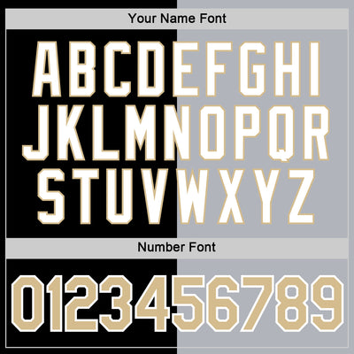 Custom Black Vegas Gold-Gray Split Fashion Performance T-Shirt