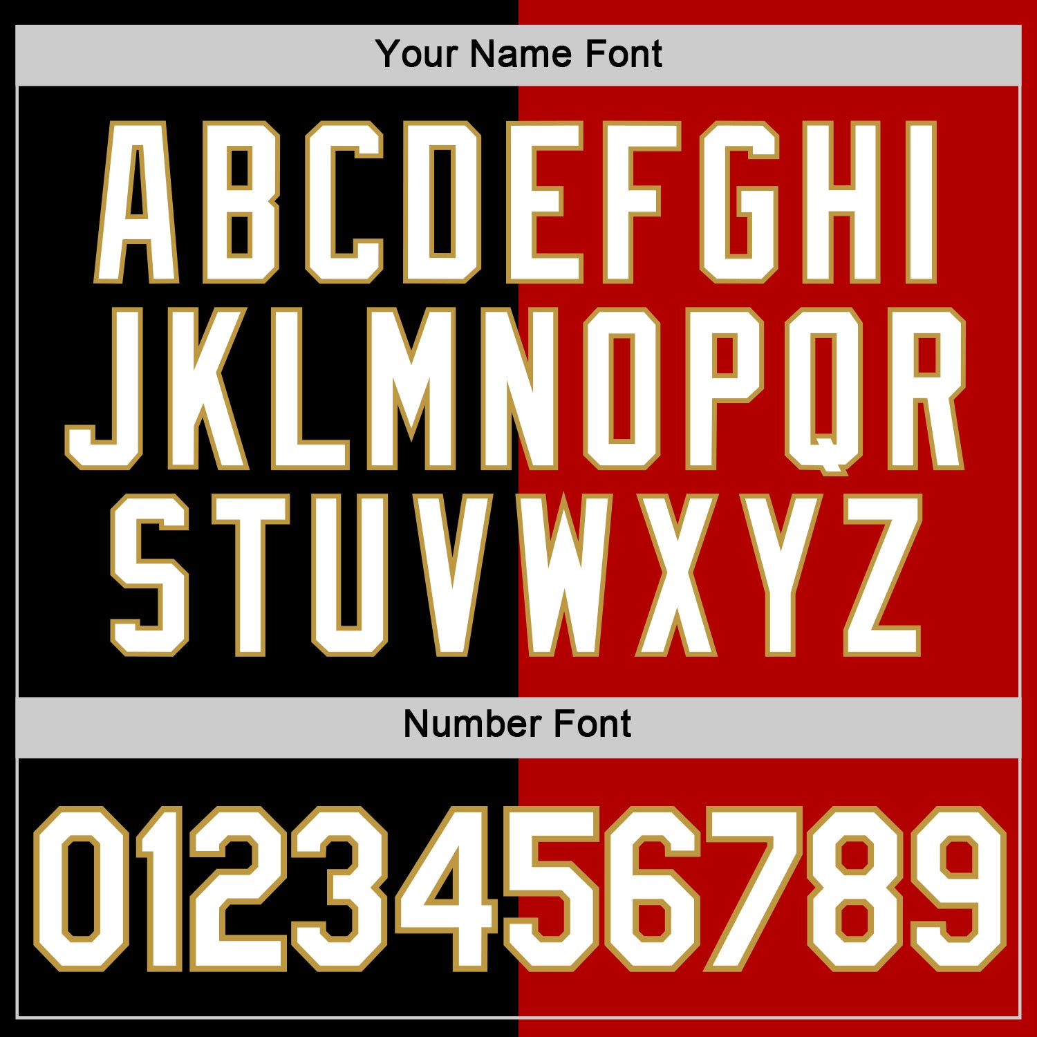 Custom Black Red-Old Gold Split Fashion Performance T-Shirt