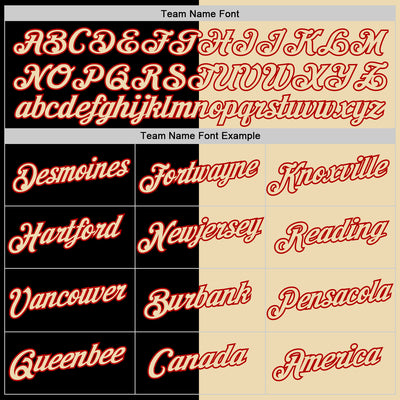 Custom Cream Black-Red Split Fashion Performance T-Shirt