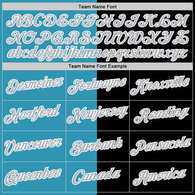 Custom Black Gray-Panther Blue Split Fashion Performance T-Shirt