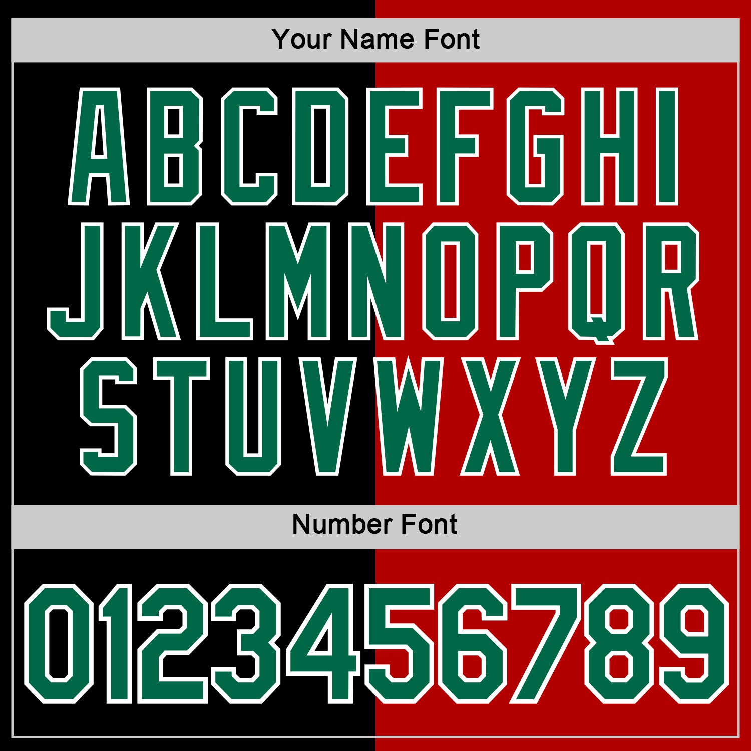 Custom Black Kelly Green-Red Split Fashion Performance T-Shirt