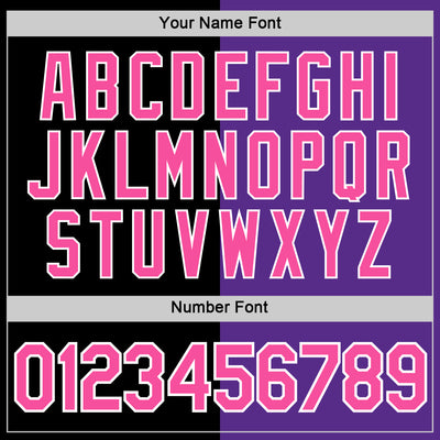 Custom Black Pink-Purple Split Fashion Performance T-Shirt