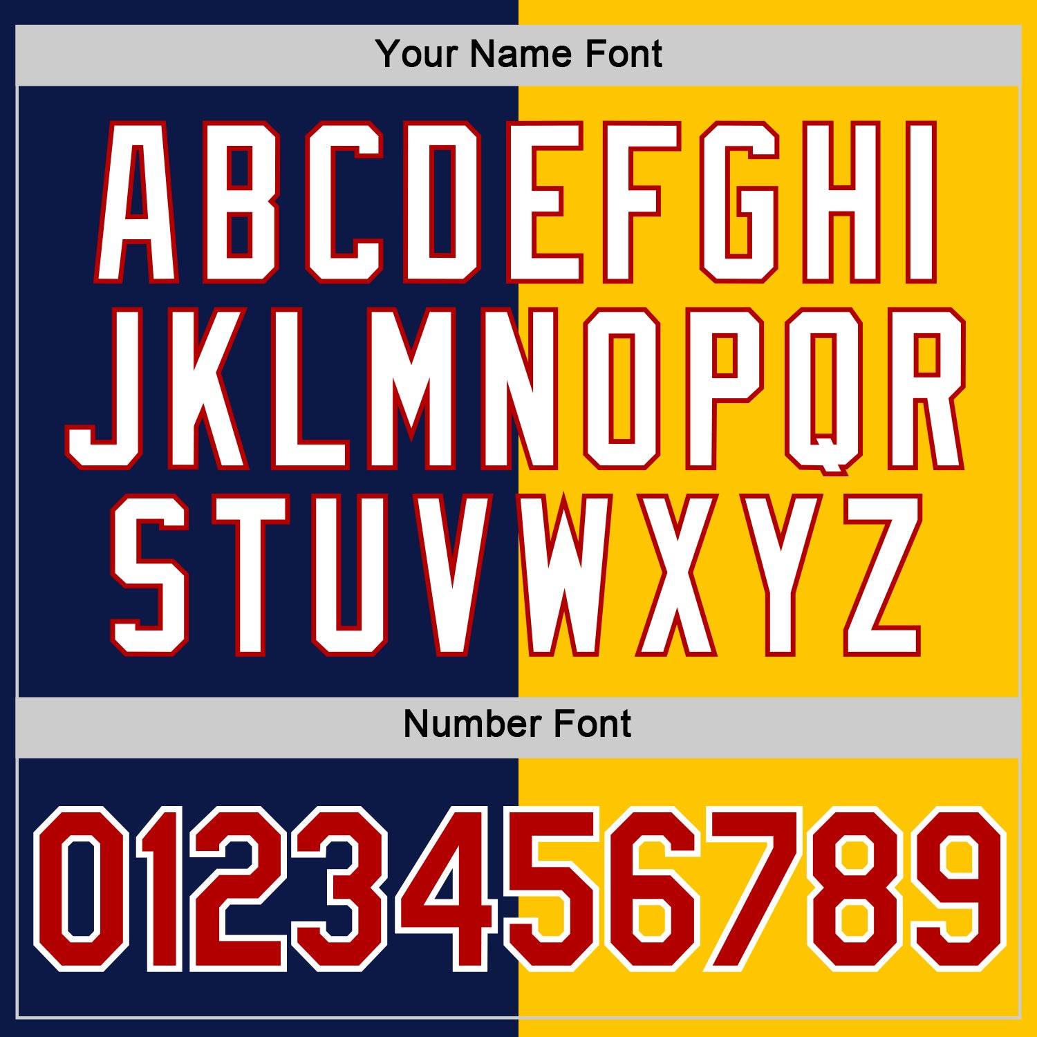 Custom Navy Red-Yellow Split Fashion Performance T-Shirt