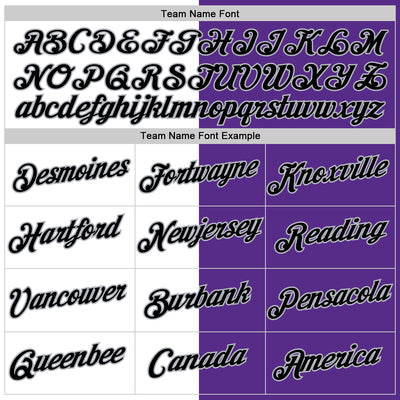 Custom Purple Black-Gray Split Fashion Performance T-Shirt