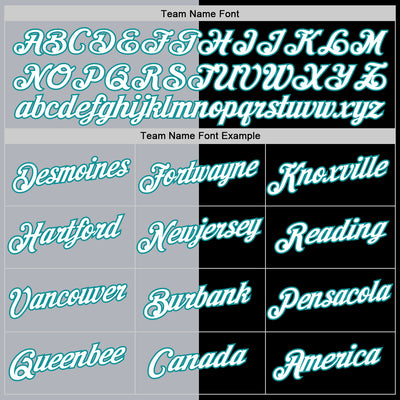 Custom Black Teal-Gray Split Fashion Performance T-Shirt