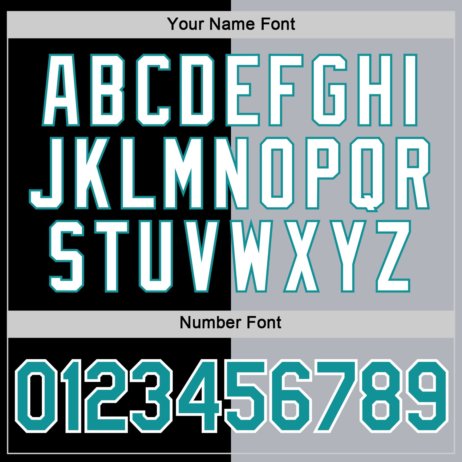 Custom Black Teal-Gray Split Fashion Performance T-Shirt