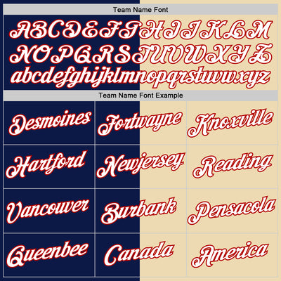 Custom Cream White Navy-Red Split Fashion Performance T-Shirt