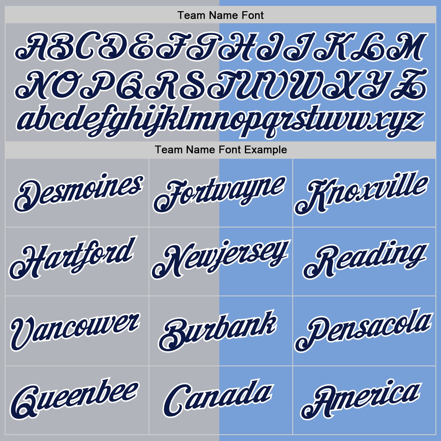 Custom Powder Blue Navy-Gray Split Fashion Performance T-Shirt