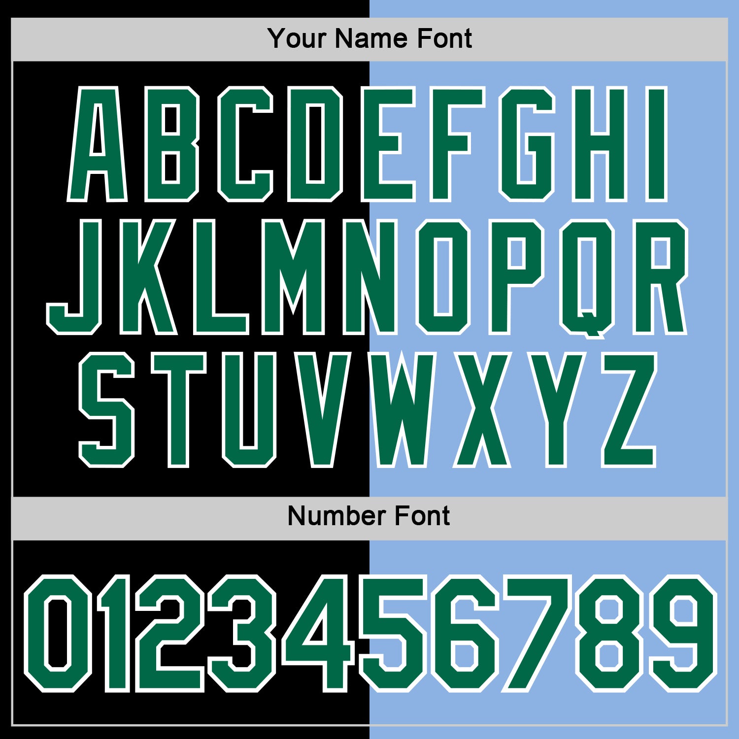 Custom Black Kelly Green-Light Blue Split Fashion Performance T-Shirt