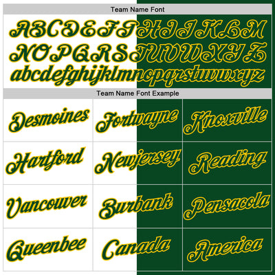 Custom Green White-Yellow Split Fashion Performance T-Shirt