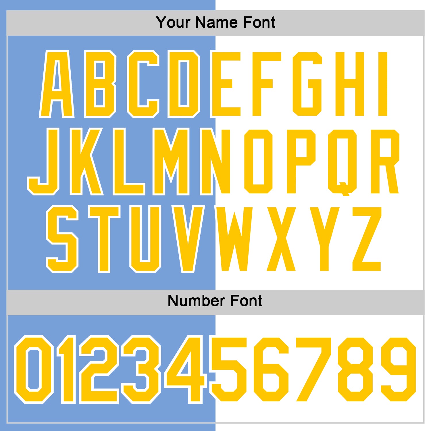 Custom Powder Blue Yellow-White Split Fashion Performance T-Shirt