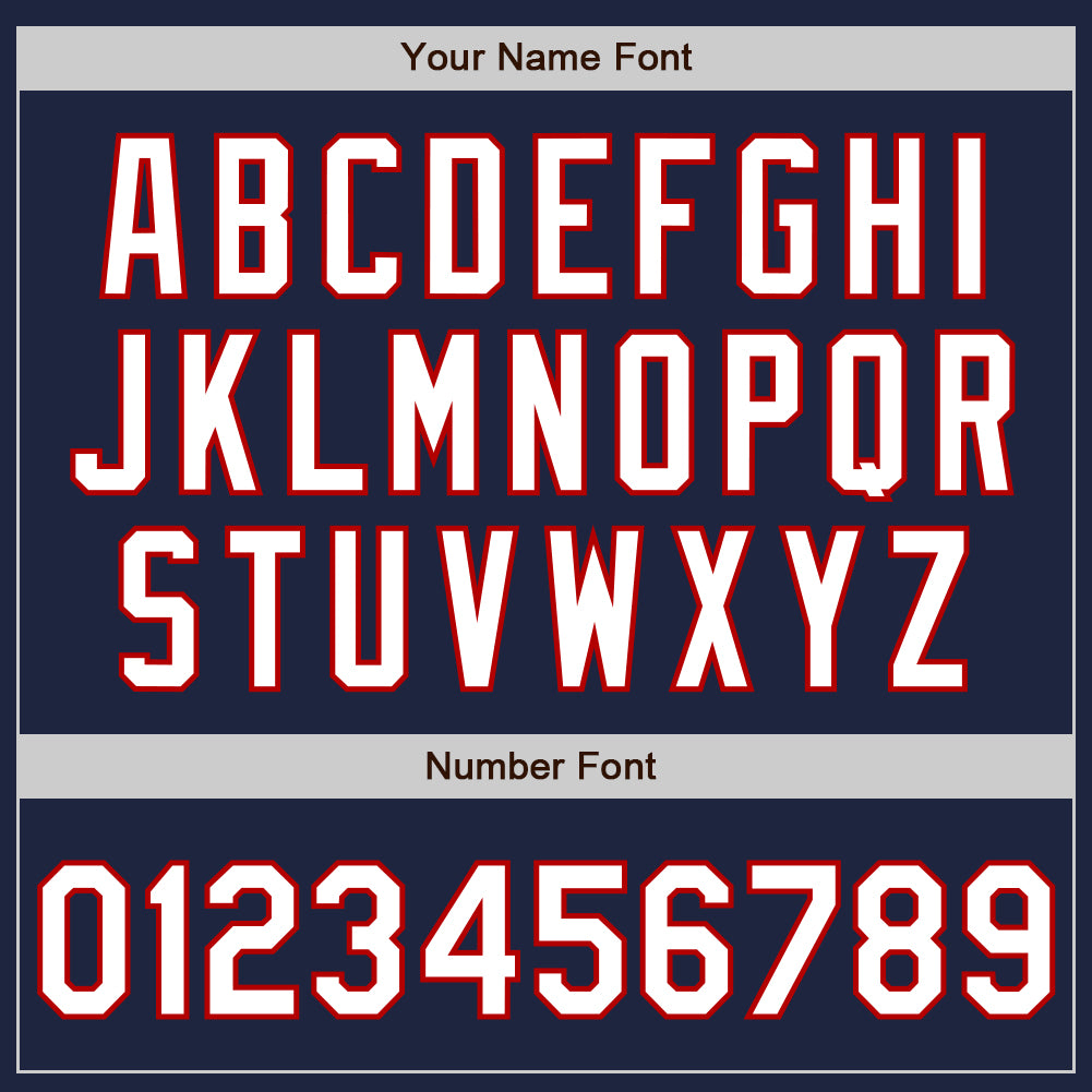 Custom Navy White-Red Split Ripped Pattern Baseball Pullover Sweatshirt Hoodie