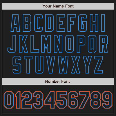 Custom White Black Powder Blue-Orange Split Ripped Pattern Baseball Pullover Sweatshirt Hoodie